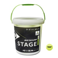 Dunlop Stage 1 (25% Lower) Tennis Balls (Bucket of 60)